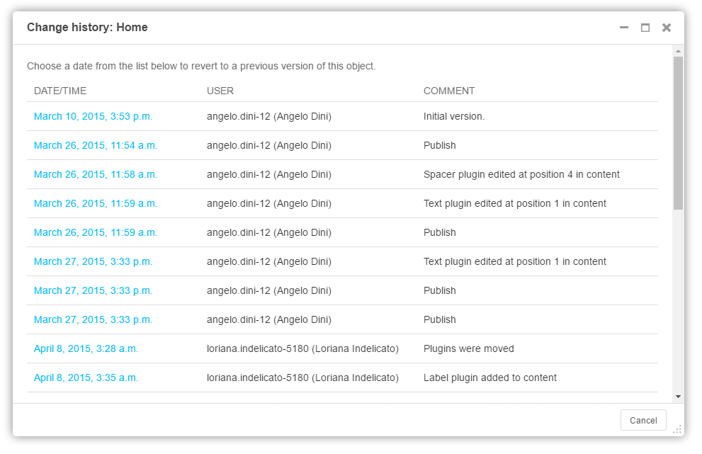 Django versioning